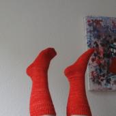 Orange knee socks