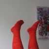 Orange knee socks