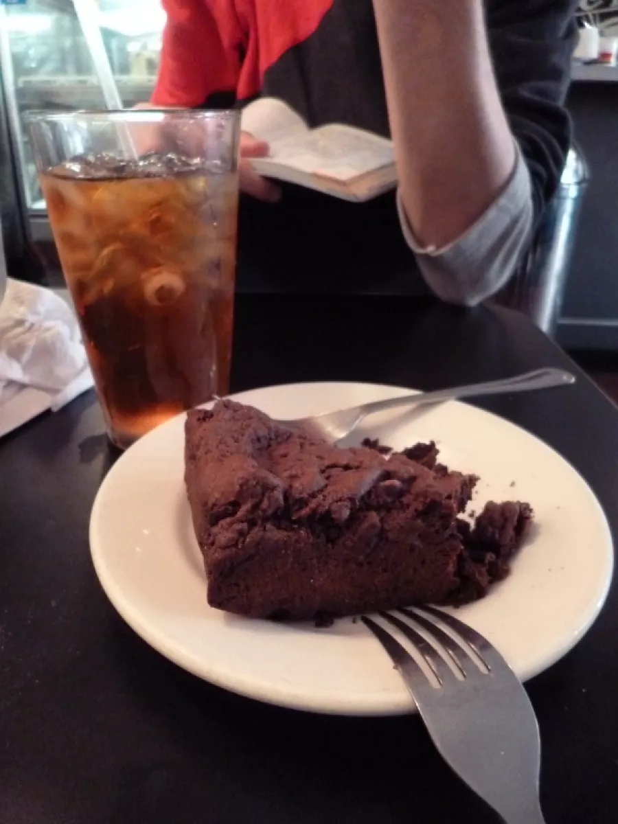 egan Chocolate Brownie at Champs Diner, Brooklyn
