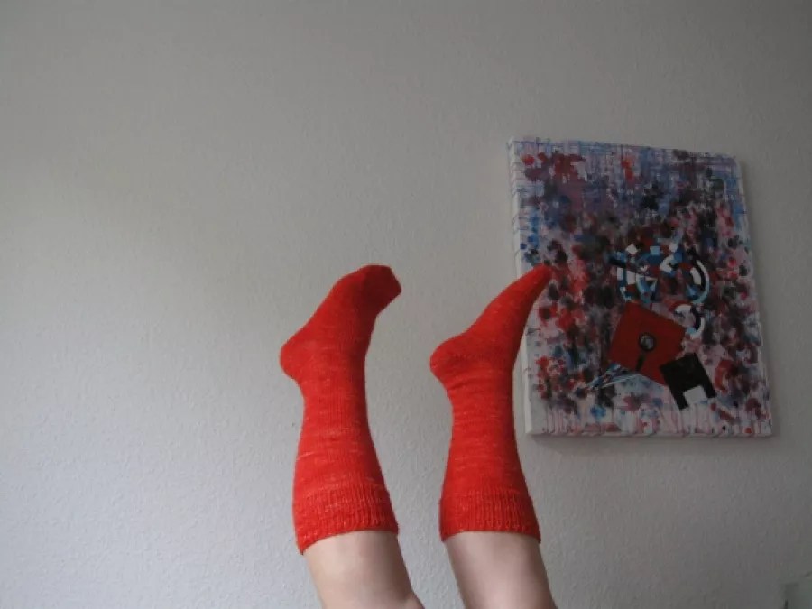 Orange knee socks