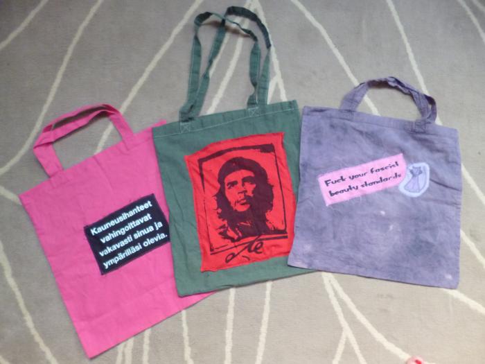 Funky tote bags