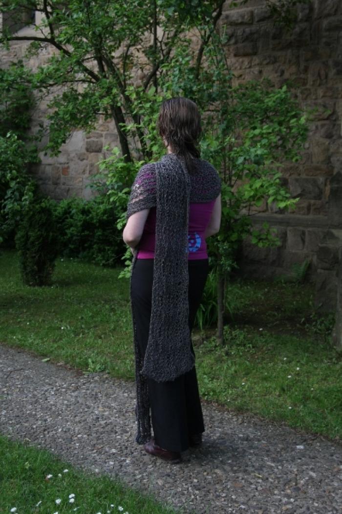Grey summer shawl