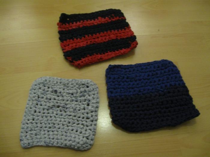 Crocheted squares