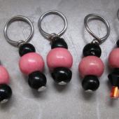 Pink goth stitchmarkers